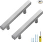 Ravinte 20 Pack Cabinet Handles 3 Inch Brushed Nickel Cabinet Pulls Square Hardware for Kitchen Cabinets - 5 Inch Total Length