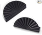 2 Pack 3 Inch (76mm) Matte Black Cabinet Pulls Cup Flat Drawer Handles Kitchen Cupboard Pull Bathroom Dresser Sunflower Handle Unique Hardware for Furniture Door Wardrobe Hardware TYH-MB-2