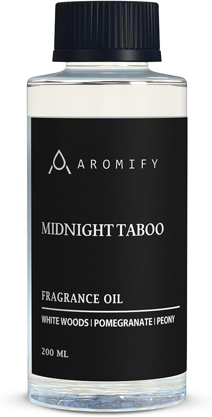Midnight Taboo Diffuser Oil, Inspired by Luxury Hotels, 6.7 Fl Oz 200 mL, Hotel Scent for Home, Office, Bathroom & Spa, Aromatherapy Essential Oil, Lemon & Pomegranate Scents.