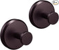 HOME SO Suction Cup Hooks for Shower, Bathroom, Kitchen, Glass Door, Mirror, Tile – Loofah, Towel, Coat, Bath Robe Hook Holder for Hanging up to 15 lbs – Waterproof & Rustproof, Dark Bronze (2-Pack)