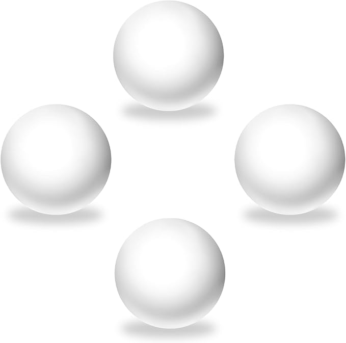 Cat Ball Toy Cat Track Balls Replacement Track Balls for Turbo Round Scratcher Toy (4 pcs), White-Mewly Pet