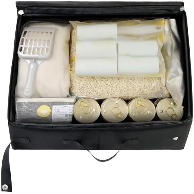 Portable Cat Travel Litter Box with Zipped Lid, Foldable Travel Litter Box, No Leakage, No Smell, Waterproof, Easy to Carry, Easy to Use in Hotels, Car-Mewly Pet