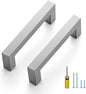 Ravinte 15 Pack Brushed Nickel Kitchen Cabinet Handles 3-1/2 Inch Cabinet Pulls Square Kitchen Hardware for Cabinet Drawer Pulls Drawer Handles Come with Screwdriver