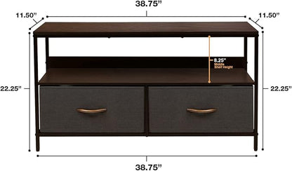 Sorbus TV Stand Dresser with 2 Drawers - Television Riser Chest with Storage - Bedroom, Living Room, Closet, & Dorm Furniture