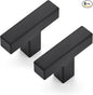 JOY DECOR 6 Pack Cabinet Knobs, Black Cabinet Handles, 2 Inch Kitchen Knobs, Single Hole Drawer Hardware for Dresser Drawers