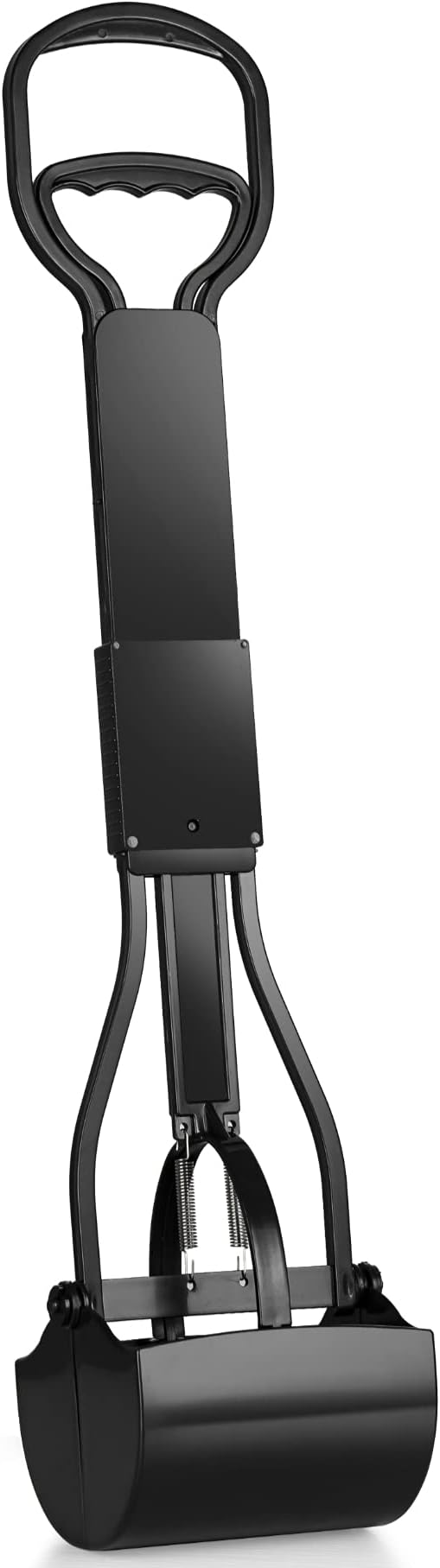 Mr. Peanut's 32" Tall Profile Pooper Scooper, Heavy Duty ABS Frame & Bin, Durable Double Spring Clamp, Lightweight Design, Simple One Step Assembly-Mewly Pet