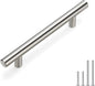 homdiy Kitchen Cabinet Handles Brushed Nickel Cabinet Pulls 96mm 3-3/4 inch Hole Centers - HD201SN,1 Pack T Bar Cupboard Drawer Pulls Stainless Steel