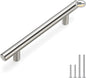 homdiy Brushed Nickel Cabinet Pulls Cabinet Handles,200 Pack 96mm 3-3/4 inch Hole Centers Silver Drawer Pulls for Kitchen, Bedroom, Bathroom