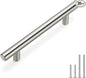 homdiy 96mm Cabinet Handles Drawer Pulls - HD201SN Cabinet Hardware Brushed Nickel Cabinet Pulls 20 Pack Modern Cupboard Handles for Kitchen Cabinets