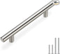 homdiy Cabinet Pulls Brushed Nickel - HD201SN Cabinet Hardware 3-3/4in(96mm) Hole Centers Drawer Pulls for Kitchen Cabinets