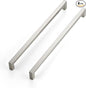 JOY DECOR 4 Pack Cabinet Handles, Brushed Nickel Cabinet Pulls, 12-3/5 Inch Kitchen Closet Handles Square Drawer Pulls Stainless Steel Drawer Hardware, 320mm Hole Centers