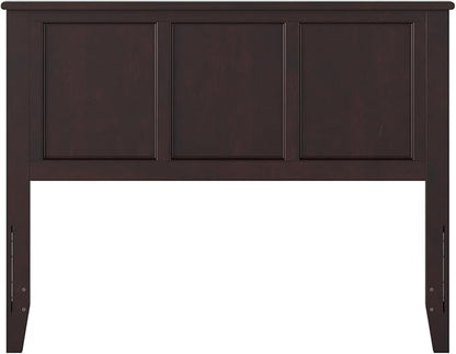 AFI, Madison Full Solid Wood Panel Headboard with Attachable Charger, Espresso