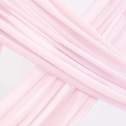 Socomi Wedding Arch Draping Fabric 2 Panels 29" x 19Ft Blush Pink Sheer Chiffon Curtain Drapes 6 Yards for Wedding Ceremony Birthday Party Decoration