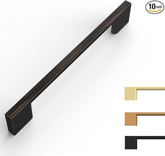 10 Pack Oil Rubbed Bronze Cabinet Pulls 6.25 Inch Cabinet Handles Kitchen Cabinet Hardware Kitchen Handles for Cabinets Bronze Dresser Pulls Drawer Handle