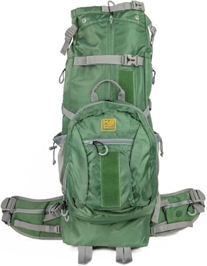 K9 Sport Sack Kolossus - XXL, Myrtle Green - The Big Dog Backpack - Ideal for Dogs 26-29” Long - Fully Adjustable Pet Carrier - Doubles as a Professional-Grade 60L Hiking Pack-Mewly Pet