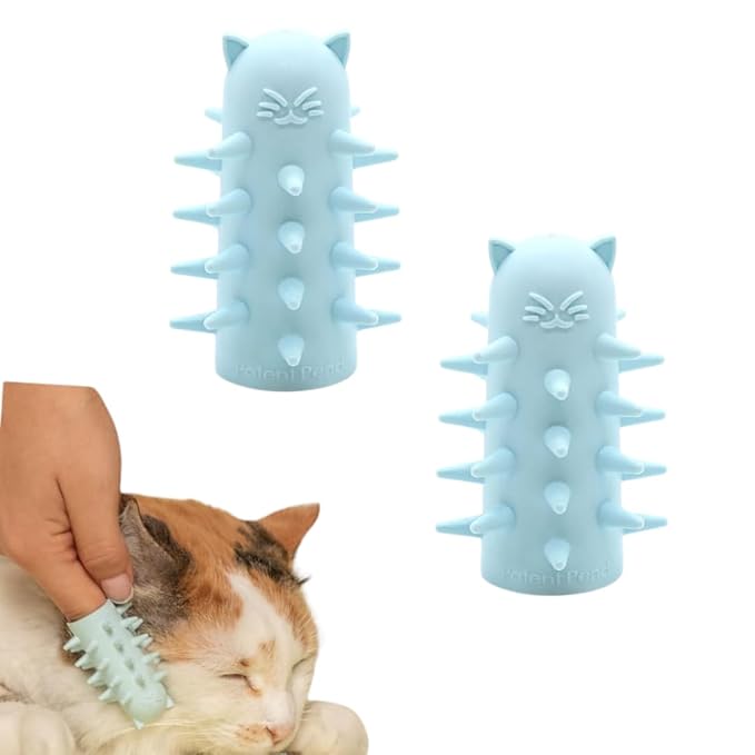 Furr&Purr Cat Brush Set for Indoor Cats - Grooming Tools: Face Scratcher, Calming Massager, and Scratching Pad (2-Pack, Made in the USA)-Mewly Pet