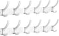 Coat Rack Wall Mount, Coat Hook Wall Mount, Wall Hooks for Hanging, Hat Rack for Walls, Coats Hanger with 12 Hook, Towel Hooks for Bathrooms (2 Pack, Silver)