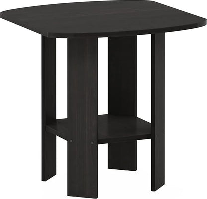 Furinno SIMPLE DESIGN Side Table, 2-Tier End Table, Open Shelves Night Stand, Bedside Table, for Living Room, Bedroom, Espresso