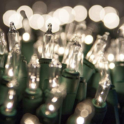 Holiday Joy - 300 Count Warm White Christmas Lights Outdoor, 32FT Length Per Set Incandescent Christmas Lights Indoor, Corded Tree String Lights for Xmas Decorations (Green Wire)