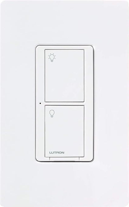 Lutron Caseta Original Smart Light Switch (Lutron Smart Hub Required), for Home, LED Lights, and Fans, 6 Amp, Single-Pole/3-Way, Neutral Required, PD-6ANS-WH, White (8-Pack)