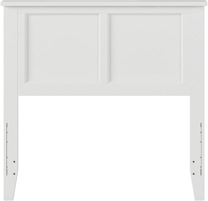 AFI, Madison Twin Solid Wood Panel Headboard with Attachable Charger, White