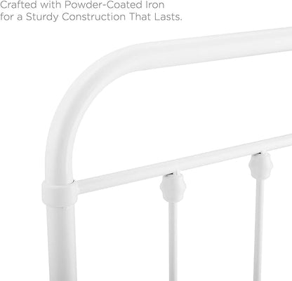 Modway MOD-6152-WHI Sage Twin Metal Headboard, White