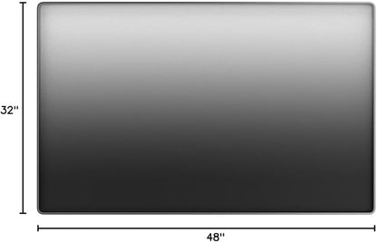ISKM Black Bathroom Mirror for Wall 48" x 32" Matte Black Framed Vanity Mirror Anti-Rust Tempered Glass Hangs Horizontal or Vertical
