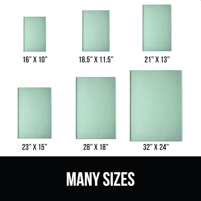 GORILLA GRIP 100% Waterproof Raised Edge BPA Free Silicone Pet Feeding Mat, Dog Cat Food Mats Contain Spills Protects Floors, Placemats for Cats and Dogs Water Bowl, Pets Accessories 28x18 Mint-Mewly Pet