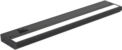 LED Under Cabinet Lighting Hardwired - 3CCT 18 Inch Black Finish - Undercabinet Lights for Kitchen - Linkable Undercounter Dimmable Plug in Light or Hard Wired - Under Counter Fixture Direct Wire