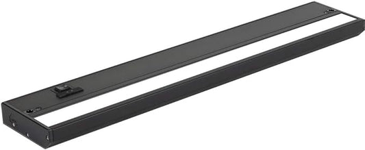 LED Under Cabinet Lighting Hardwired - 3CCT 18 Inch Black Finish - Undercabinet Lights for Kitchen - Linkable Undercounter Dimmable Plug in Light or Hard Wired - Under Counter Fixture Direct Wire