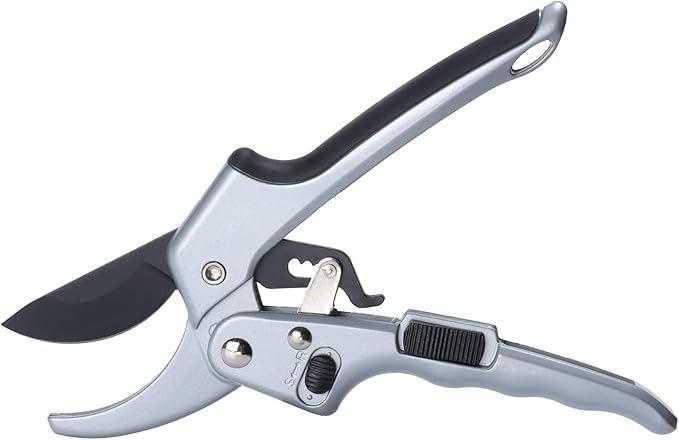 Garden clippers, premium Germany pruners, Work 3 times easier, professional ratchet pruning shears, cutting rose, flower, hedge, stem, tree, Sharp gardening scissors, Arthritis weak hand snips-Mewly Pet