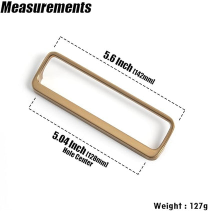 Goo-Ki Champagne Bronze Cabinet Pulls with Hole Center 5''(128MM),Modern Zinc Finger Pulls for Drawer,Wardrobe,Cupboard,6 Pack
