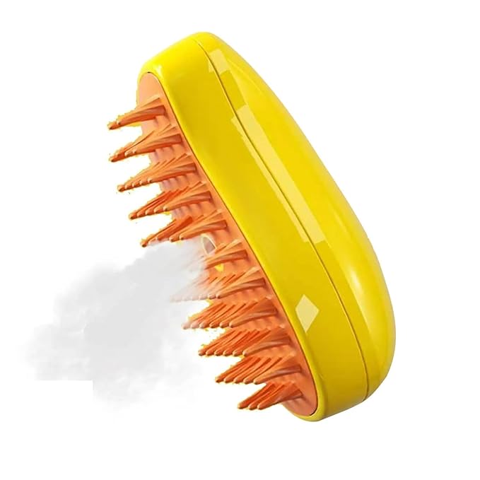 3-in-1 Rechargeable Pet Hair Brush: Massager, Steamy Comb & Self-Cleaning Mist Spray for Cats & Dogs-Mewly Pet
