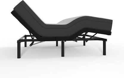 Blissful Nights e3 Full Adjustable Bed Base Frame with 10" Medium Firm Gel Infused Memory Foam Mattress