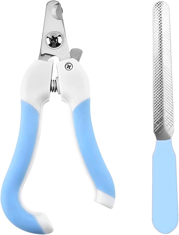 Zoocozy Cat Dog Pets Nail Clippers and Trimmers, Cat Grooming Supplies with Safety Guard, Avoid Overcutting, for Cat Dog Kitten Puppy Rabbit Guinea(Blue)-Mewly Pet