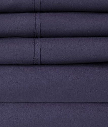 Twin XL Size Bed Sheets - 4 Piece 1500 Supreme Collection Fine Brushed Microfiber Deep Pocket Twin X-Large Sheet Set Bedding - 1 EXTRA PILLOW CASES, GREAT VALUE, Twin XL, Navy