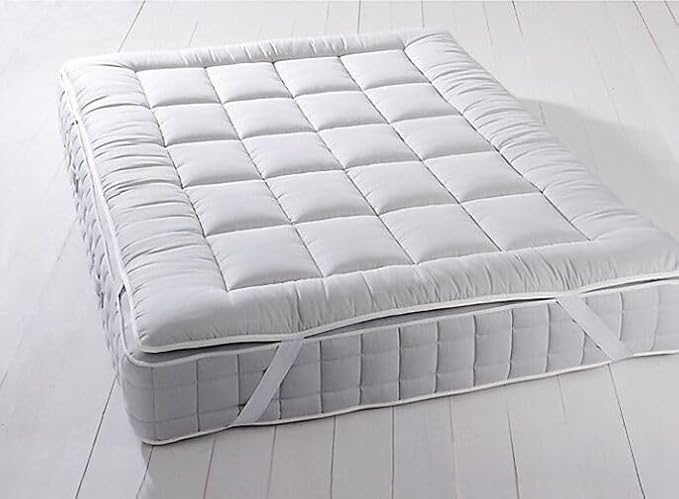 Royal Hotel Bedding Mattress Topper, Full, 2 Inches Hypoallergenic Overfilled Down Alternative Anchor Bands Mattress Topper