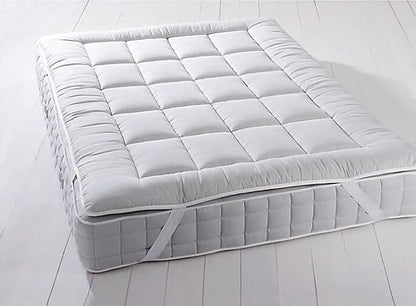 Royal Hotel Bedding Mattress Topper, Full, 2 Inches Hypoallergenic Overfilled Down Alternative Anchor Bands Mattress Topper