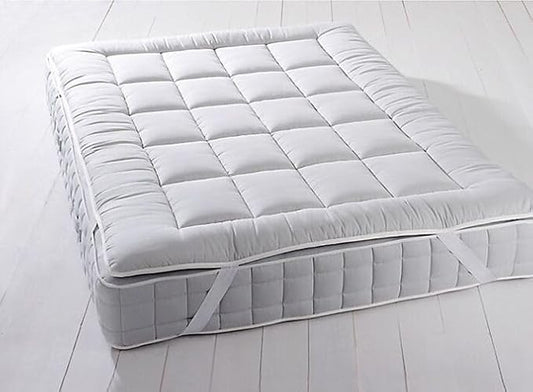 Royal Hotel Bedding Mattress Topper, Full, 2 Inches Hypoallergenic Overfilled Down Alternative Anchor Bands Mattress Topper