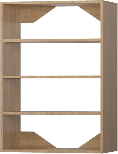 ROOMTEC 31.5" Shelf Short Tower Closet Unit, Modular Closet System with Shelf, Wardrobe Organizer for Bedroom or Walk-in Closet, Wall Mounted, Customizable Clothes Storage Unit, Wood