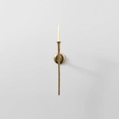 Aspar Wall Sconce, Modern Candle Holder with Elegant Hook Design, Versatile Decorative Lighting for Indoor Wall Decor and Ambiance Setting, Gold (Candle Not Included)