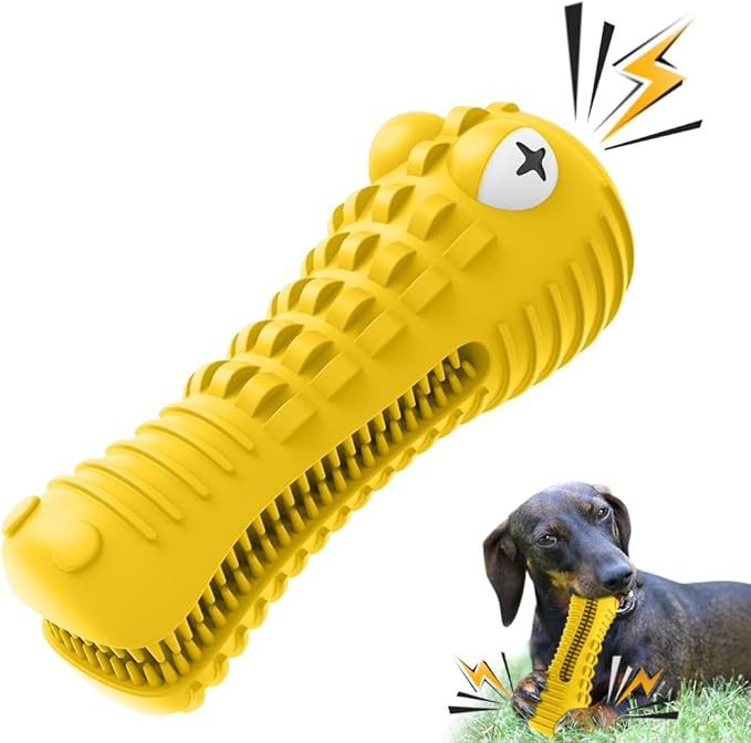 Dog Toys for Aggressive Chewers Large Medium Breed, Indestructible Dog Toothbrush Chew Toys, Squeaky Interactive Tough Extremely Durable, Dogs Toys to Keep Them Busy-Mewly Pet