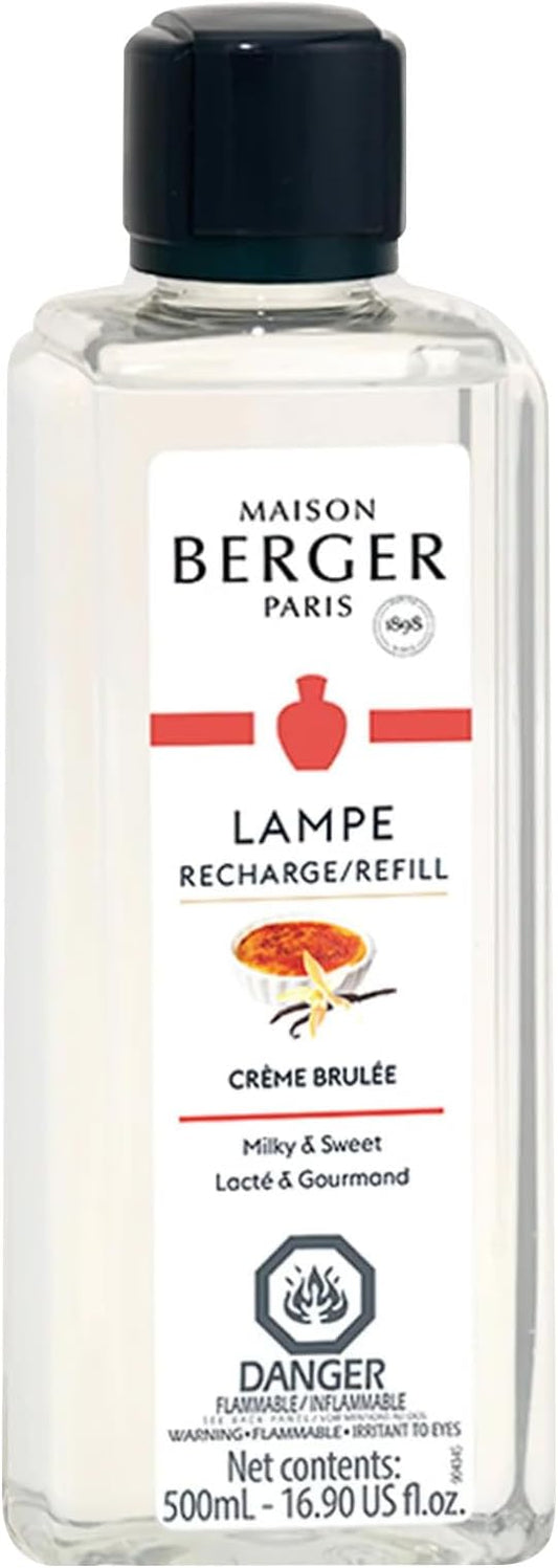 Creme Brulee | Lampe Berger Fragrance Refill by Maison Berger | for Home Fragrance Oil Diffuser | Purifying and perfuming Your Home | 16.9 Fluid Ounces - 500 milliliters | Made in France