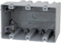 Southwire Electrical Box for Light Fixture, 42lb Support, Depth Adjustable, Three Gang, Gray, MSB3G