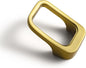 Goo-Ki Brushed Gold Cabinet pulls with 0.6''(16mm) Hole Center,Modern Zinc Alloy Finger Pulls for Drawer,Wardrobe,Cupboard,6 Pack