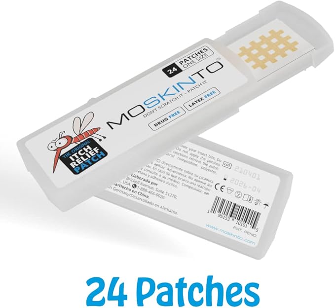 Moskinto The Original Itch Relief Patch, Mosquito Bite Patches for Kids and Adults, Instant Relief Natural Patches for Bug Bites, Travel Pack + Family Pack, Nude & Colorful Patches, 66 Count-Mewly Pet