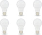 Amazon Basics A19 LED Light Bulbs, 60 Watt Equivalent, Energy Efficient 9W, E26 Standard Base, Daylight White 5000K, Dimmable, 10,000 Hour Lifetime , 6-Pack