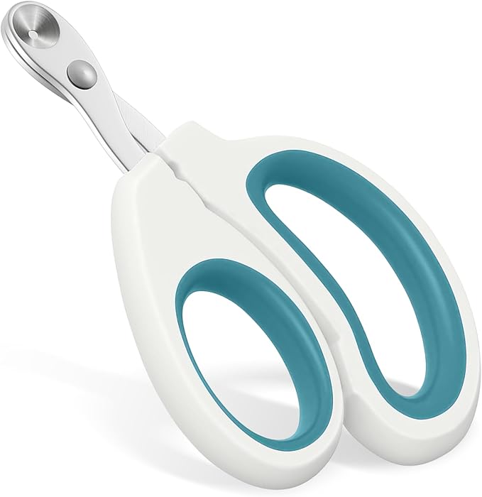 Cat Nail Clipper, Durable Stainless Steel Cat Nail Trimmer with Sharp Blade and Anti-Slip Handle, Professional Small Animal Claw Clippers for Cats Kittens Dogs Rabbits Guinea Pigs-Mewly Pet