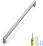 Ravinte 1 Pack Brushed Nickel Kitchen Cabinet Handles 11-1/3 Inch Cabinet Pulls Square Kitchen Hardware for Cabinet Drawer Pulls Drawer Handles Come with Screwdriver