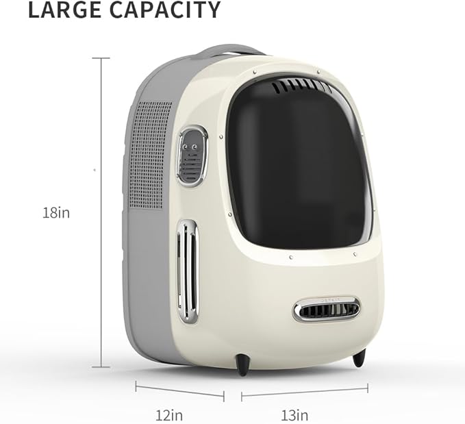 PETKIT Cat Backpack Carrier with Inbuilt Fan & Light, Airline-Approved Pet Backpack Bubble for Kitty Small Dog, Detachable Dog Backpack with Padded Strap for Travel, Hiking, Walking & Outdoor-Mewly Pet